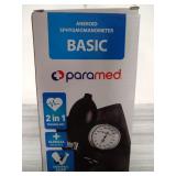 PARAMED Aneroid Sphygmomanometer â Manual Blood Pressure Cuff with Universal Cuff 8.7 - 16.5" and D-Ring â Carrying Case in The kit â Black â Stethoscope Not Included