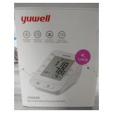Yuwell Blood Pressure Monitor, Extra Large Upper Arm Cuff, Digital BP Machine for Home Use & Pulse Rate Monitoring Meter, Automatic, Large Display, Voice Broadcasting with Power Adapter and Batteries