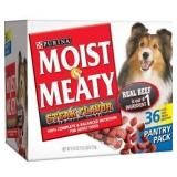 Purina Moist & Meaty Wet Dog Food, Steak Flavor, 36 ct. Pouch