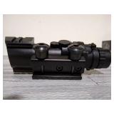 CVLIFE 4x32 Tactical Rifle Scope Red & Green &Blue Illuminated Reticle Scope with Fiber Optic Sight