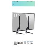 Universal Table Top TV Stand Base TV Legs with Height Adjustment fits Most 32-55 inch LCD LED Flat Screen TVs, Max VESA 800x400mm, Mount Holds up to 88lbs, Black