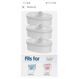 3Packs Waterdrop Replacement Filters for All Waterdrop Pitcher Filtration System