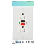 KASONIC GFCI Outlet 15 Amp, Tamper-Resistant, Weather Resistant Receptacle Indoor or Outdoor Use, UL Listed, LED Indicator with Decor Wall Plates and Screws