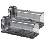 Mouse Traps, Humane Mouse Trap, Easy to Set, Mouse Catcher Quick Effective Reusable and Safe for Families -2 Pack