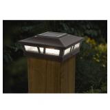 Classy Caps Aluminum Oxford Solar 1 Light LED Fence Post Cap