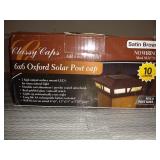 Classy Caps Aluminum Oxford Solar 1 Light LED Fence Post Cap