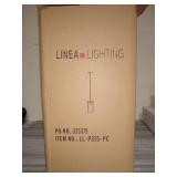 Linea di Liara LL-P315-PC Effimero Large Clear Glass Stem Hung Pendant, Polished Chrome