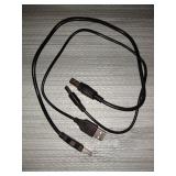 Black External DVD Drive with USB cables for Data & Power