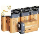 Amazon Basics 8 Pack 9 Volt Performance All-Purpose Alkaline Batteries, 5-Year Shelf Life, Easy to Open Value Pack