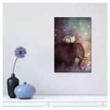 Riding Through the Night" by Catrin Welz-Stein Canvas Print, 12"x8" -Retail $35.49