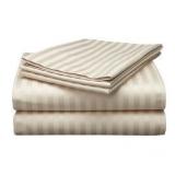 Echelon Home - Egyptian Cotton 800 Thread Count Deep Pocket Stripe Bed Sheet Set - Full - Retail:$89.49