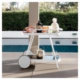 Novogratz - Barvie Outdoor Bar Cart - White -  Retail $148.49