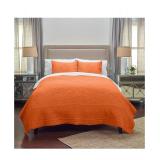 Rizzy Home - Moroccan Fling Orange Cotton Quilt - Queen - Retail $158.99