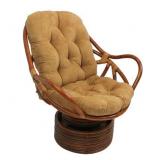 48-in by 24-in Solid Microsuede Swivel Rocker Cushion -Retail $46.81