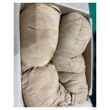 48-in by 24-in Solid Microsuede Swivel Rocker Cushion -Retail $46.81