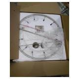 Adreanna 12-Light 40 Inch Modern Farmhouse Wagon Wheel Chandelier - French Ash -Retail: $339.00