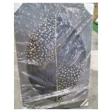 Madison Park Leaf Charcoal/ Gold Heavy Textured Canvas with Foil Embellishment- Retail:$118.64