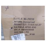 Madison Park Leaf Charcoal/ Gold Heavy Textured Canvas with Foil Embellishment- Retail:$118.64