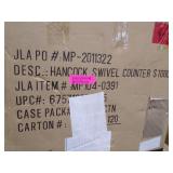 Madison Park Irvine High Wingback Button Tufted Upholstered 27-Inch Swivel Counter Bar Stool with Nailhead Accent Camel/Brown- Retail:$389.39