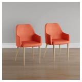 Carson Carrington Pori Mid-century Modern Fabric Dining Chair (Set of 2)- Retail:$217.49