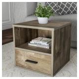 Lavish Home Collection Hastings Home Cube End Table with Drawer Retail: $59.99