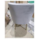 Boyel Living Velvet Upholstered Dining Chair Single Gray