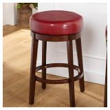 Avenue Swivel Counter Height Stool, 24"Red -Retail $73.40