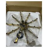 JL Styles Inc Cronus 8 Light Chandelier with Glass Rod Accents -Retail $569.23