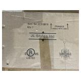 JL Styles Inc Cronus 8 Light Chandelier with Glass Rod Accents -Retail $569.23