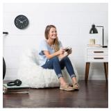 Big Joe Lux Milano Shag Fur Chair - Ivory -Retail $83.29