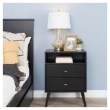 Milo Mid Century Modern 2-drawer Tall Nightstand with Open Shelf Retail:$153.99