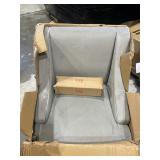 Porch & Den Lyric Dove Grey Velvet Swoop Arm Accent Chair Retail:$233.49