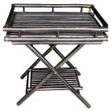 Statra Bamboo Outdoor Butler Table With Removable Serving Tray - Espresso Retail: $174.99