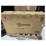 Outsunny 3 Piece Folding Rocking Chair Outdoor Bistro Set White Retail:$159.99