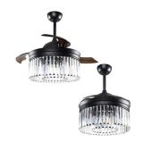 Black 42-inch Crystal Fandelier 3-Blade Ceiling Fan with Remote Retail:$196.99