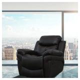 Parker Black Faux Leather Heated Vibrating Massage Recliner Retail: $539.99