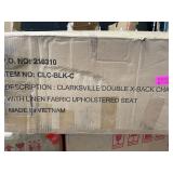 Clarksville Black Double X-back Chairs with Linen Fabric (Set of 2) Retail:$164.16