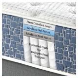 American Bedding 11 Inch Medium Hybrid Mattress - Twin -Retail $329.99