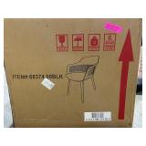 Dahlia Outdoor Modern Dining Chair (Set of 2) by Christopher Knight Home - 22.50" W x 21.50" D x 33.00" H - Black -Retail $183.59