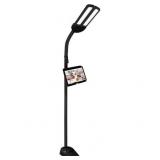OttLite Dual Shade LED Floor Lamp with USB Charging Station Black -Retail $173.89