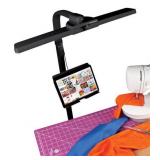 OttLite Dual Shade LED Floor Lamp with USB Charging Station Black -Retail $173.89