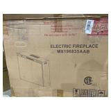 30" LED Recessed Adjustable Recessed Electric Fireplace with 3 Top Light Colors, Remote Control & Touchscreen-1500/750W Black -Retail $401.99