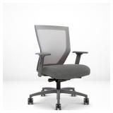 Via Seating Run II, Ergonomic Mesh Chair, Synchro Tilt, Adjustable Arm, Built-In Natural Lumbar, Grey Frame Retail: $549.99