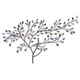 Southern Enterprises Brenchan Metal and Glass Tree Wall Sculpture