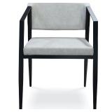 B Modern Social Armchair White Eco-Leather Black Stainless Retail: $449.99