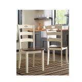 Woodanville Dining Room Chair - Set of 2 - Cream/Brown- Retail:$143.49