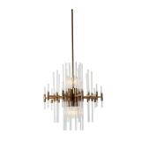 JL Styles Inc Cronus 8 Light Chandelier with Glass Rod Accents -Retail $569.23