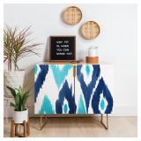 Deny Designs Malibu Blue Ikat Credenza by Natalie Baca -Retail $696.99