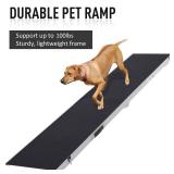 PawHut Portable Bi-Fold Folding Vehicle Pet Ramp for Large Dog or Animals with Safety Lock & Convenient Carry Handle Retail:$219.99
