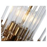 JL Styles Inc Cronus 8 Light Chandelier with Glass Rod Accents -Retail $569.23